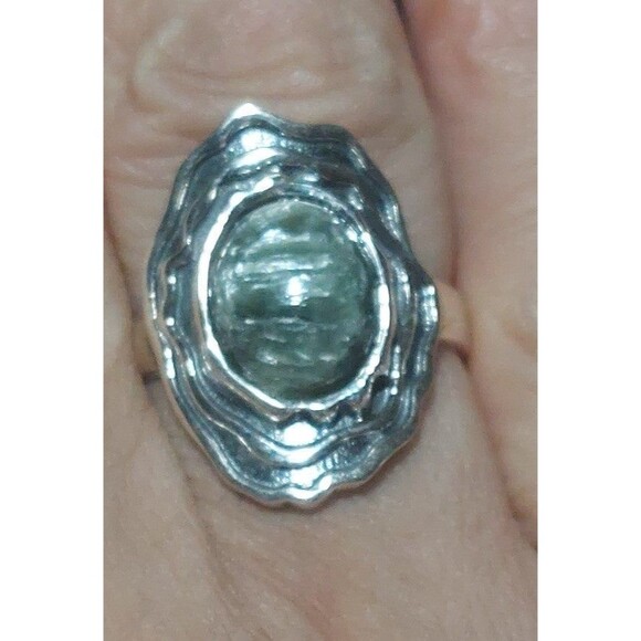 Brand new high quality seraphinite sterling ring sz8 - Picture 12 of 17